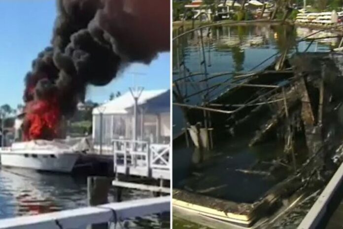 Inferno at Fort Lauderdale Marina: Man Hospitalized After Boat Erupts in Flames