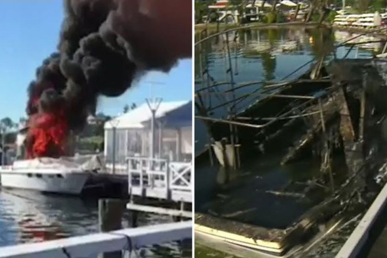 Inferno at Fort Lauderdale Marina: Man Hospitalized After Boat Erupts in Flames