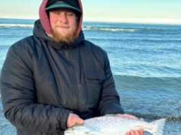 Braving the Cold! Surf Casting for Trophy Trout & Steelhead