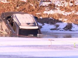 Icy Disaster: Car Falls Through Frozen River in Indianapolis